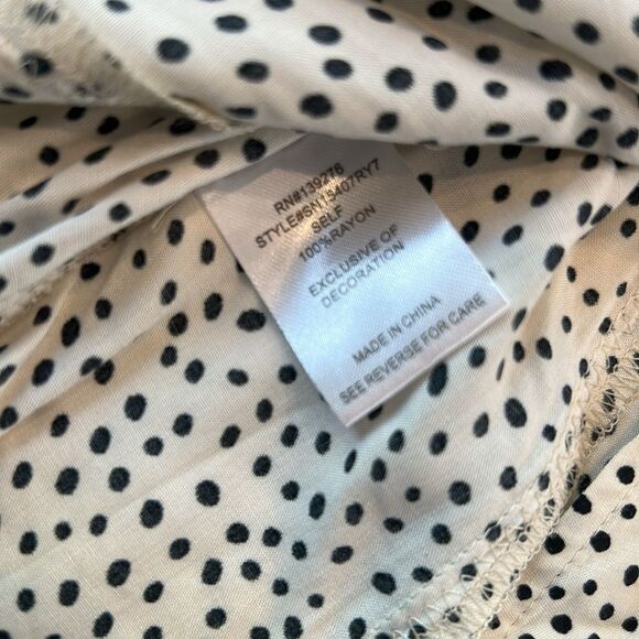 Les Serein new tags, black and cream polkadot with trim, blouse, medium - Picture 7 of 7